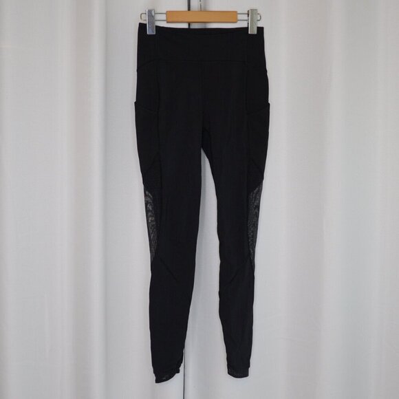 Lululemon Sole Training 7/8 Black Tight Leggings Sz 4 - Picture 3 of 10